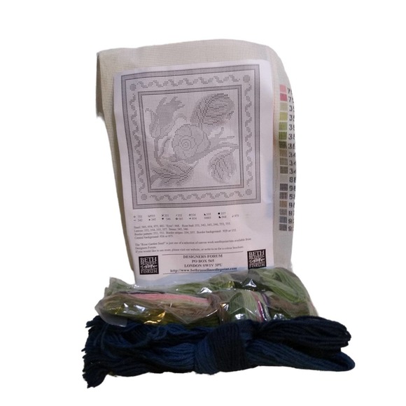 Beth Russell Rose Garden Snail needle point New - Picture 3 of 4